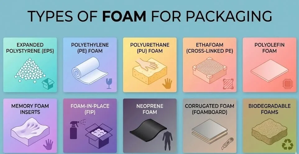 10 Types of Foam for Packaging: Which One Protects Your Products Best