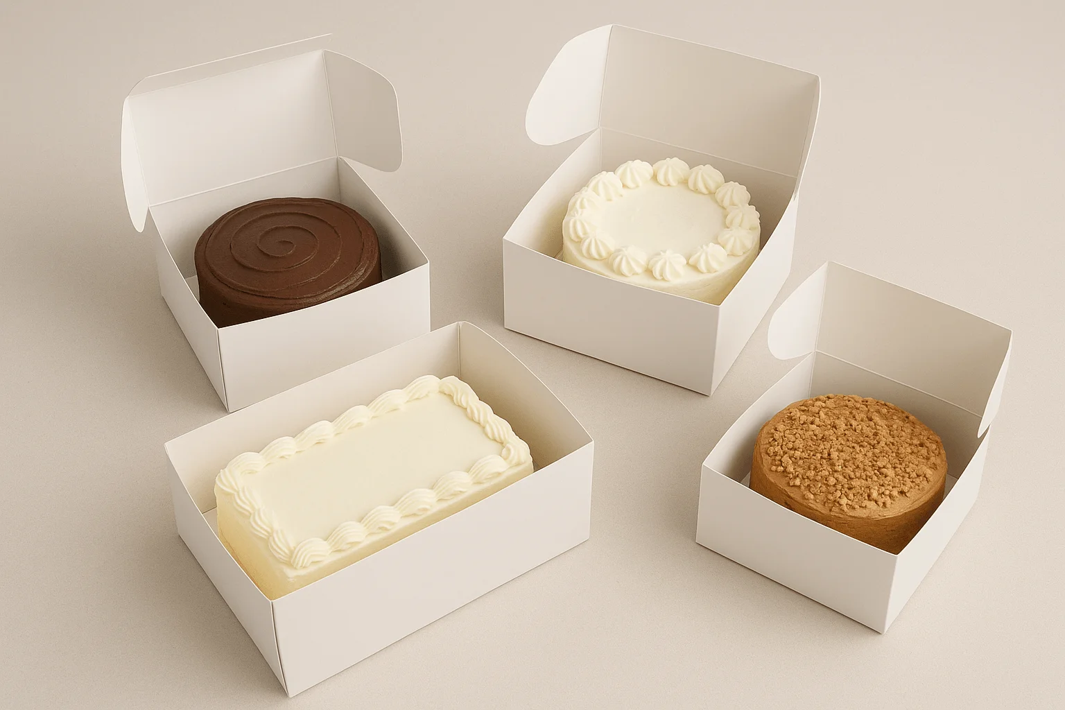 Custom-fit cake boxes