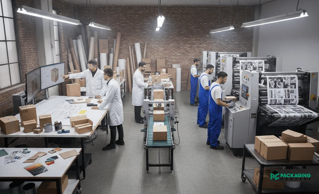 packaging teams and printing shop.
